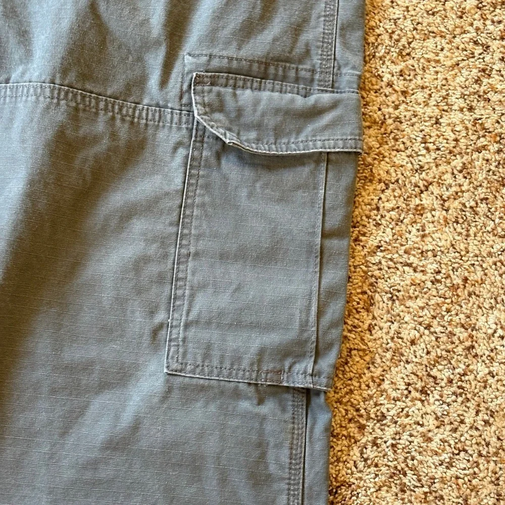 Wrangler Men Cargo Pants Workwear Ripstop Tactical 42x30 Gray Reinforced Pockets